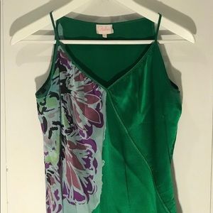 Parker silk Floral Tank top Size S $30